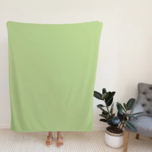 Pale Green Color Fleece Blanket