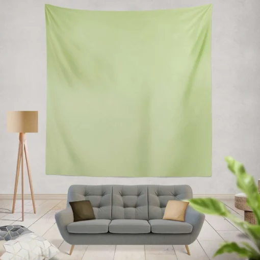 Pale Green Color Wall Tapestry