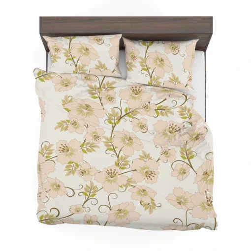 Pale Pink Flowers Spring Design Bedding Set 2