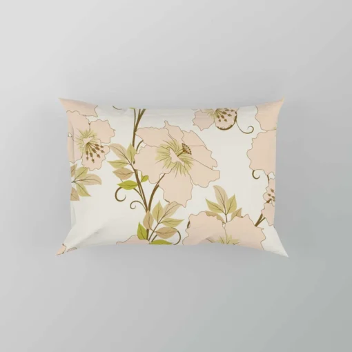 Pale Pink Flowers Spring Design Pillow Case