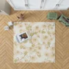 Pale Pink Flowers Spring Design Rug