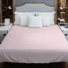 Pale Pink Solid Color Duvet Cover