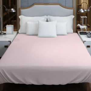 Pale Pink Solid Color Duvet Cover