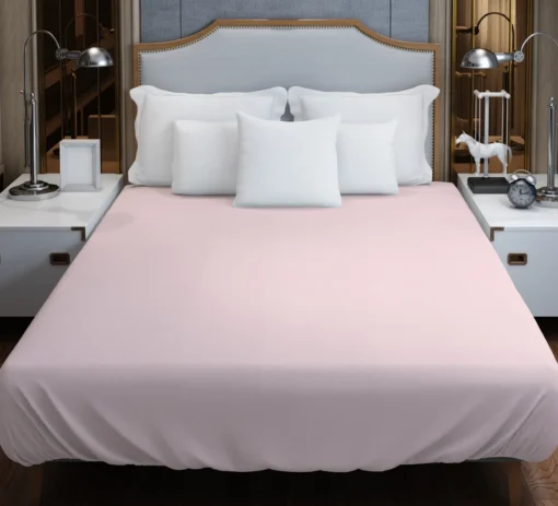 Pale Pink Solid Color Duvet Cover