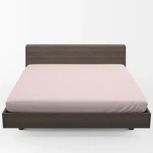 Pale Pink Solid Color Fitted Sheet 1