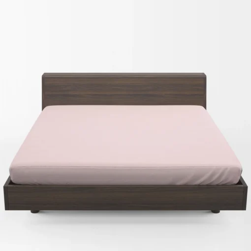 Pale Pink Solid Color Fitted Sheet 1