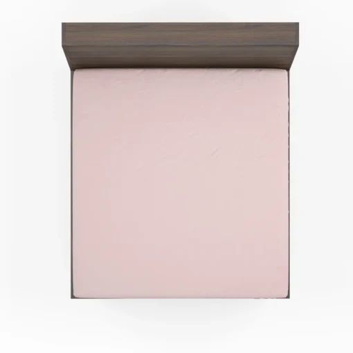 Pale Pink Solid Color Fitted Sheet