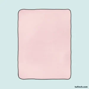 Pale Pink Solid Color Fleece Blanket 1