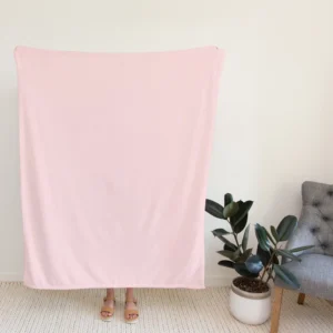 Pale Pink Solid Color Fleece Blanket