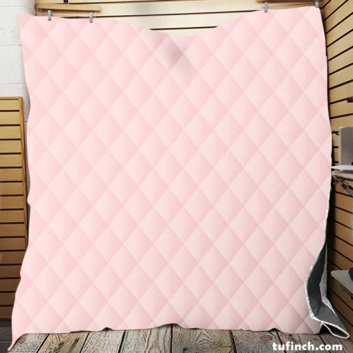 Pale Pink Solid Color Quilt Blanket