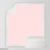 Pale Pink Solid Color Sherpa Fleece Blanket