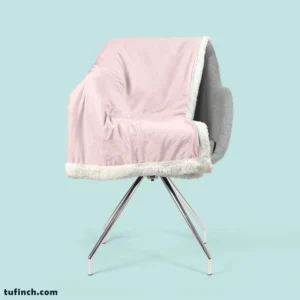 Pale Pink Solid Color Sherpa Fleece Blanket 2