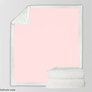 Pale Pink Solid Color Sherpa Fleece Blanket