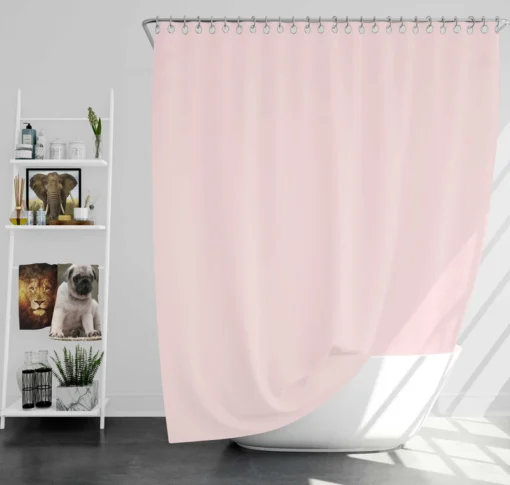 Pale Pink Solid Color Shower Curtain