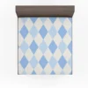 Pale Sky Blue Light Cornflower Blue Argyle Fitted Sheet