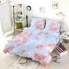 Pastel Blue Peach Crystal Triangle Bedding Set