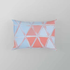 Pastel Blue Peach Crystal Triangle Pillow Case