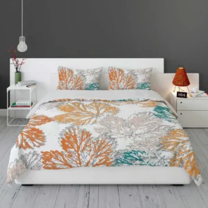 Pastel Color Maple Leaves Bedding Set 1