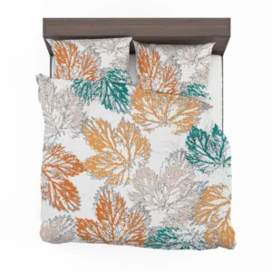 Pastel Color Maple Leaves Bedding Set 2