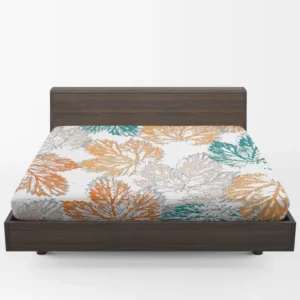 Pastel Color Maple Leaves Fitted Sheet 1