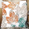 Pastel Color Maple Leaves Quilt Blanket