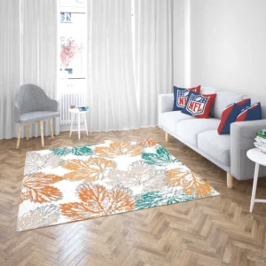 Pastel Color Maple Leaves Rug 2