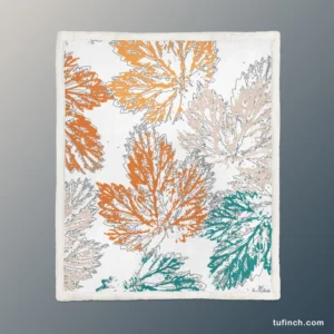 Pastel Color Maple Leaves Sherpa Fleece Blanket 1