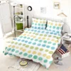 Pastel Color Yellow Blue Green Polka Pattern Bedding Set