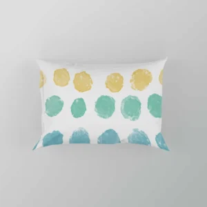 Pastel Color Yellow Blue Green Polka Pattern Pillow Case