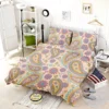 Pastel Colored Floral Paisley Design Bedding Set