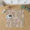 Pastel Colored Floral Paisley Design Rug