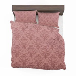 Pastel Peach Damask Vector Bedding Set 2