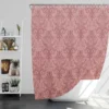 Pastel Peach Damask Vector Shower Curtain