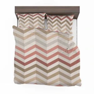 Pastel Pink Zigzag Chevron Bedding Set 2