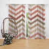 Pastel Pink Zigzag Chevron Curtain