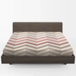 Pastel Pink Zigzag Chevron Fitted Sheet 1