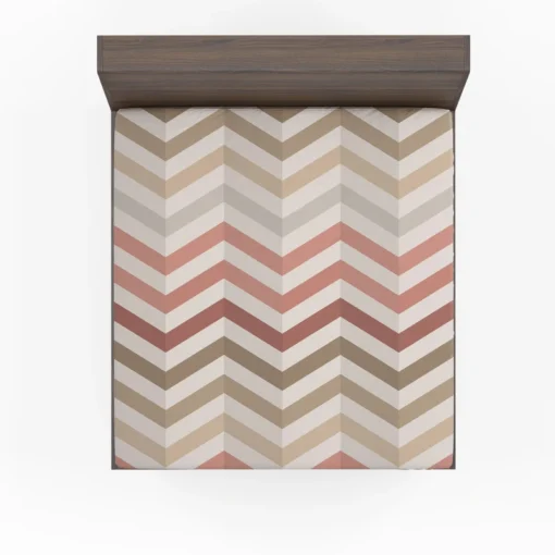 Pastel Pink Zigzag Chevron Fitted Sheet