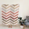 Pastel Pink Zigzag Chevron Fleece Blanket