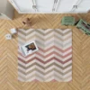 Pastel Pink Zigzag Chevron Rug