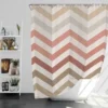 Pastel Pink Zigzag Chevron Shower Curtain