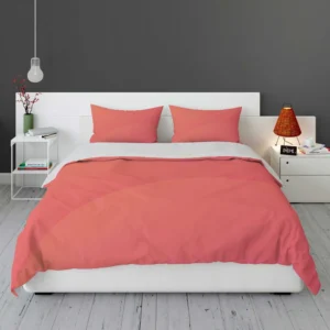 Pastel Red Solid Color Bedding Set 1