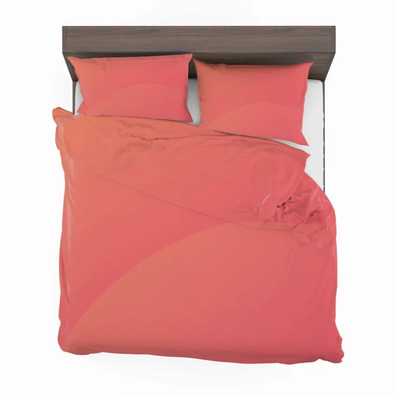 Pastel Red Solid Color Bedding Set 2