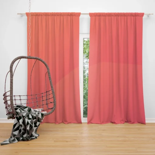 Pastel Red Solid Color Curtain