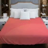 Pastel Red Solid Color Duvet Cover