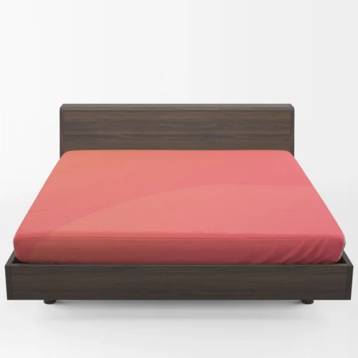 Pastel Red Solid Color Fitted Sheet 1