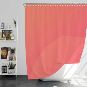 Pastel Red Solid Color Shower Curtain