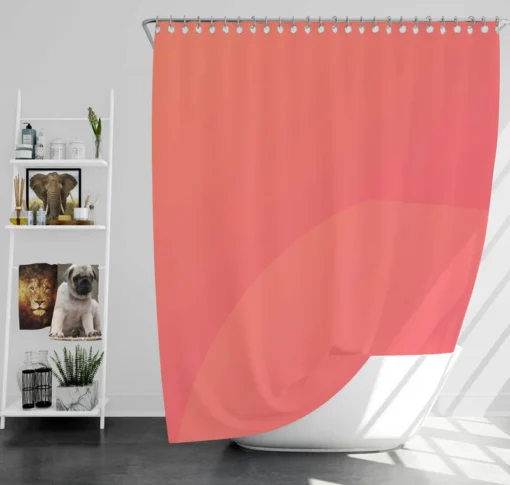 Pastel Red Solid Color Shower Curtain