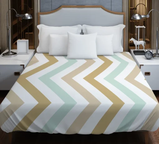 Pastel Seamless Zigzag Pattern Duvet Cover