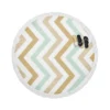 Pastel Seamless Zigzag Pattern Round Beach Towel