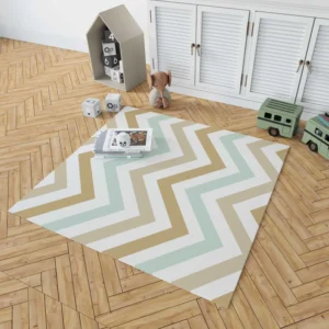 Pastel Seamless Zigzag Pattern Rug 1